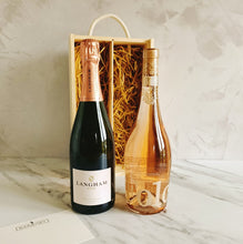 Load image into Gallery viewer, Sparkling and Still Pink in Wooden Gift Box