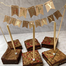 Load image into Gallery viewer, Happy birthday brownies with bunting | Barbury Hill
