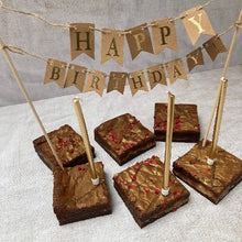 Load image into Gallery viewer, Happy birthday brownies with bunting | Jolly Good Brownies | Barbury Hill
