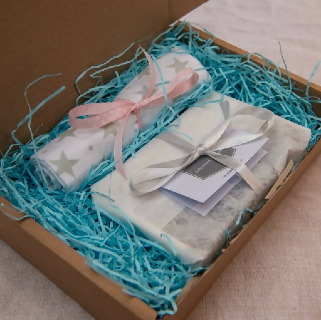New baby gift box with brownies, Barbury Hill